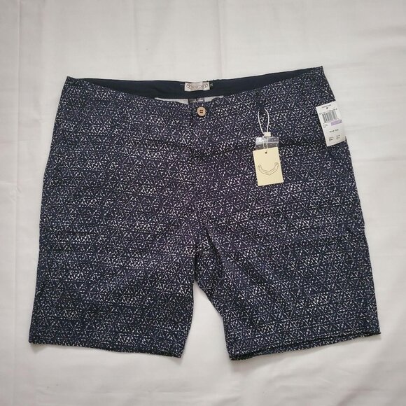 Oxford Lads Men’s Navy Print Patterned Cotton Stretch Walk Shorts Size 38 NWT - Picture 4 of 13
